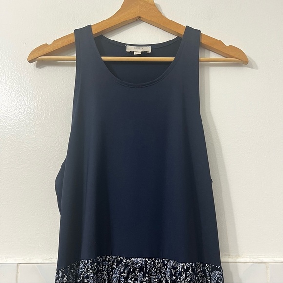 Loft Outlet Petite Large Blue Paisley Feminine Fairy Beach Resort Maxi Dress - Picture 2 of 7